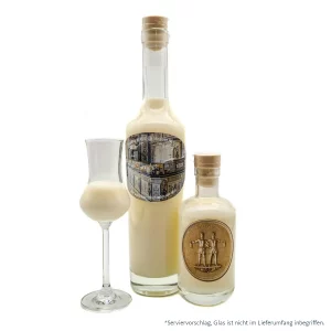 Serviervorschlag des Pfunds Milchgrappa von der Dresdner Molkerei Gebrüder Pfund