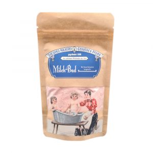 Milchbad in der Tüte mit dem Duft nach Erdbeere und Rhabarber