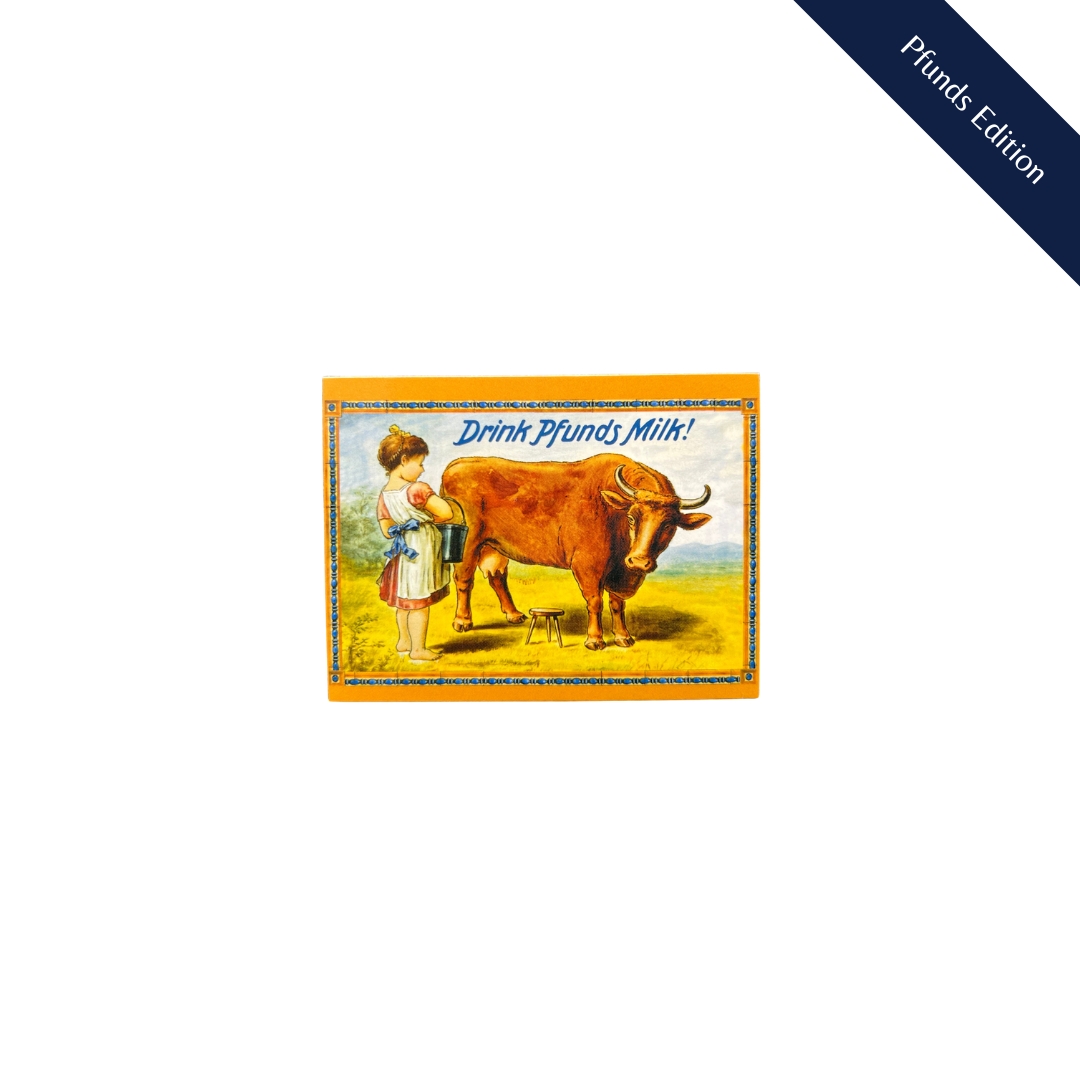 Magnet mit dem Motiv 'Mädchen mit Kuh'