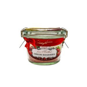 Milchbad im Weckglas - Erdbeere Rhabarber