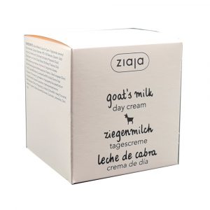 Verpackung der Tagescreme mit Ziegenmilch