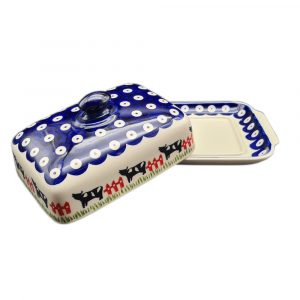 Bunzlauer Butterdose (groß) im Pfunds Dekor