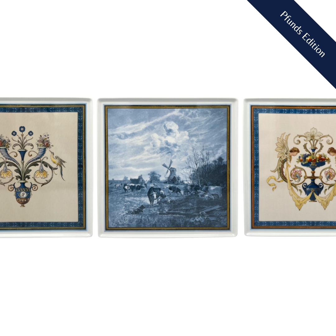 Pfunds Käseplatten verziert mit einzigartigen Motiven aus dem schönsten Milchladen der Welt