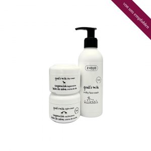 komplettes Gesichtspflegeset mit Ziegenmilch