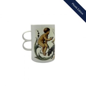 Doppelhenkeltasse mit dem Motiv 'Hundewagen'