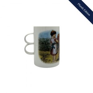 Doppelhenkeltasse mit dem Motiv 'Mädchen mit Kuh'