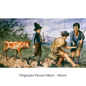 Originales Fliesen-Motiv 'Hirten' im schönsten Milchladen der Welt